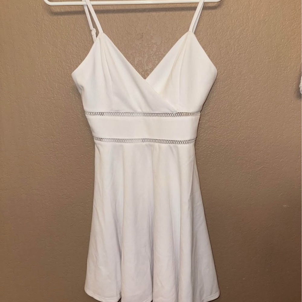 Altar'd State White Mini Dress with Spaghetti Straps